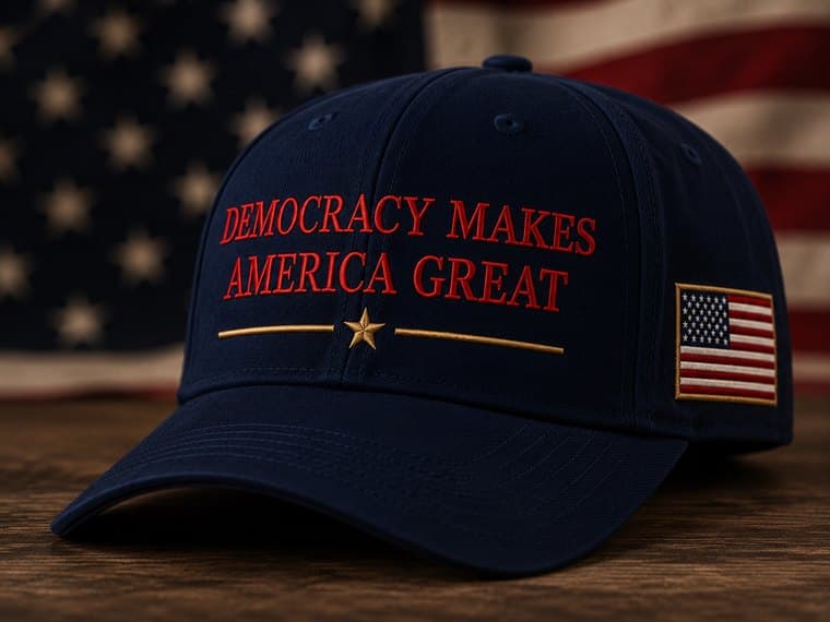 DMAG cap front — Democracy Makes America Great